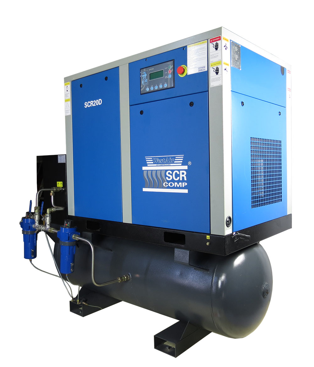 SCR 15kW 8.0-Bar VARIABLE SPEED SCREW COMPRESSOR - ALL-IN-ONE